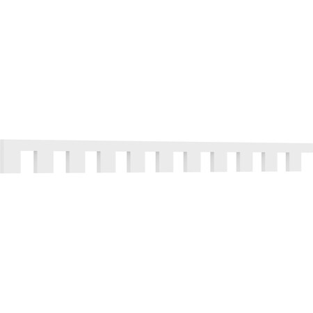 Ekena Millwork Fayetteville Architectural Grade PVC Dentil Trim, 6"H x 1"P x 88"L DENP06FAY00